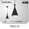 black aluminum,horn shape  E27 base pendant lights